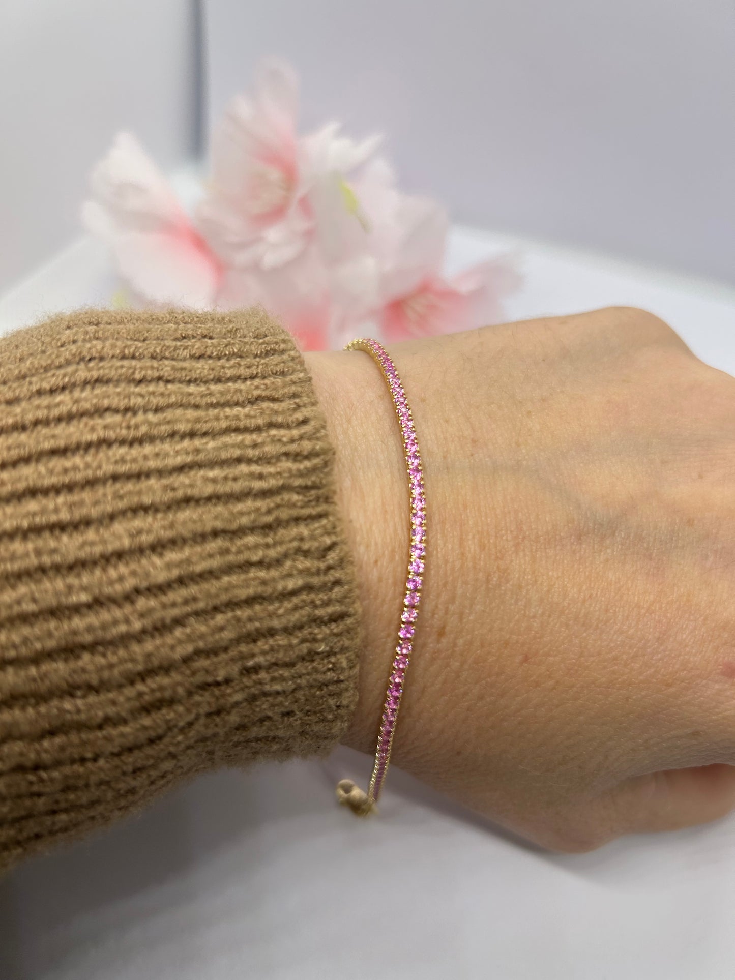 Bracciale Tennis regolabile Gold