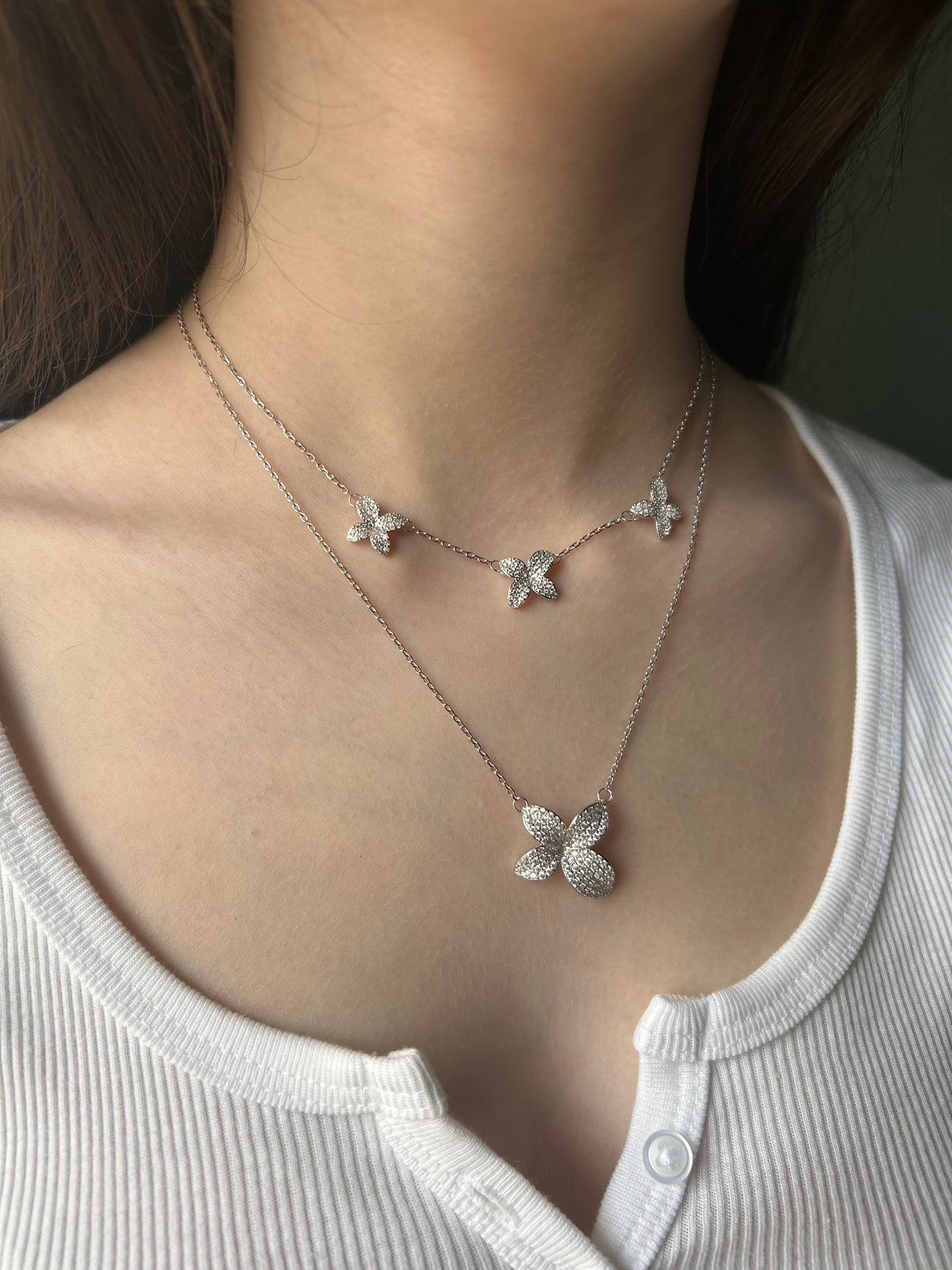 Collana tre farfalle