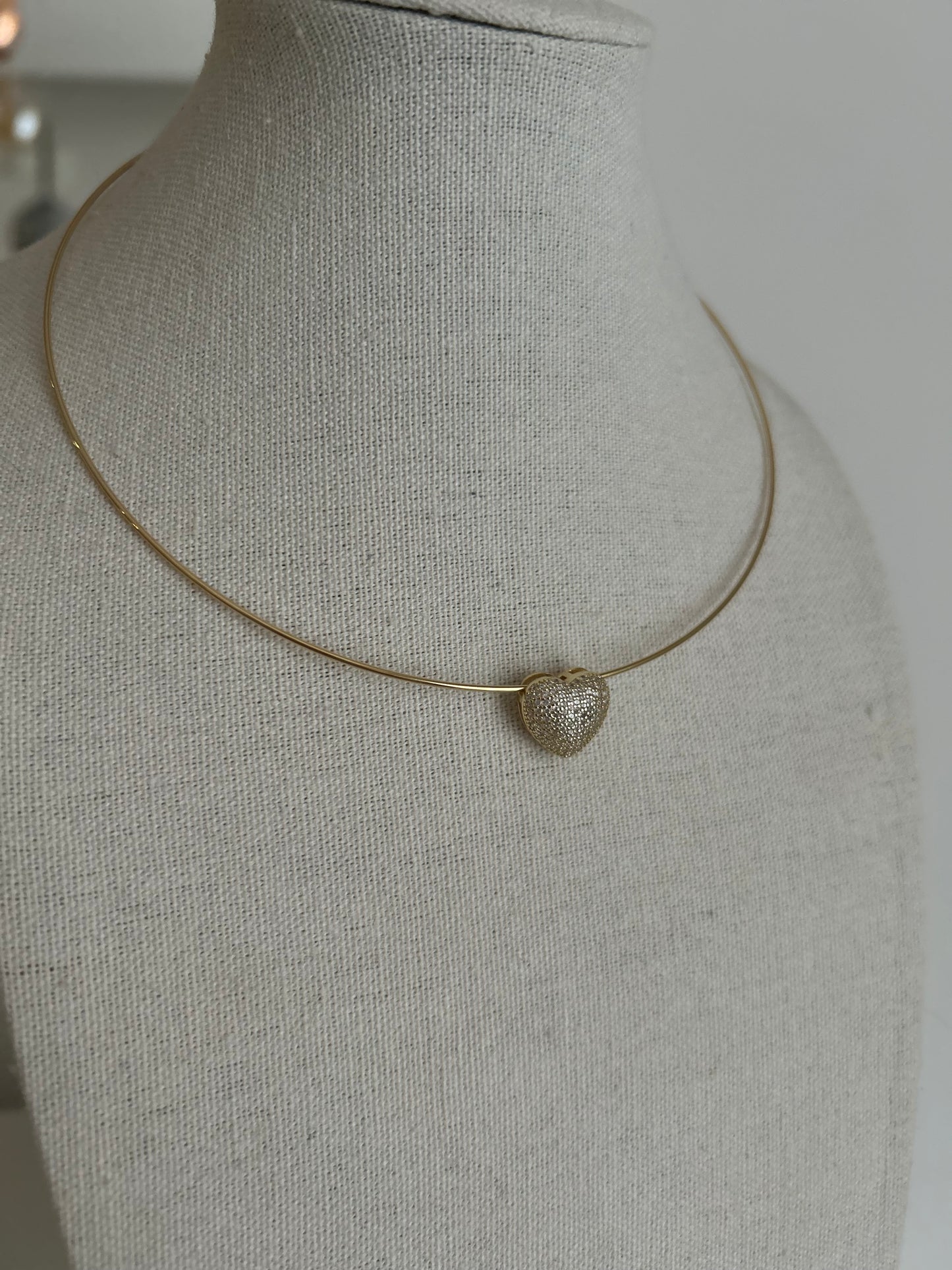 Chocker cuore pavè