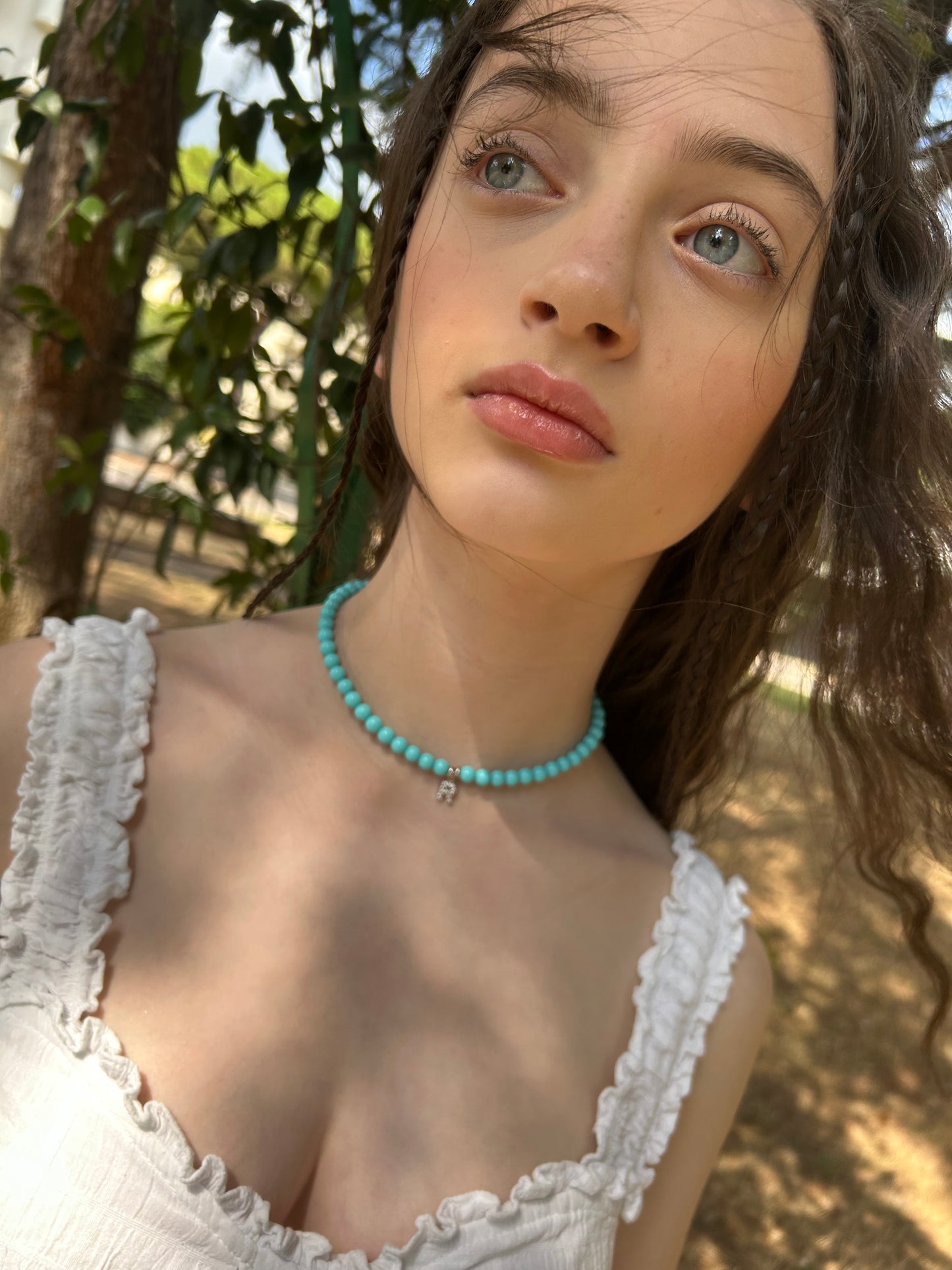 Collana chocker turchese