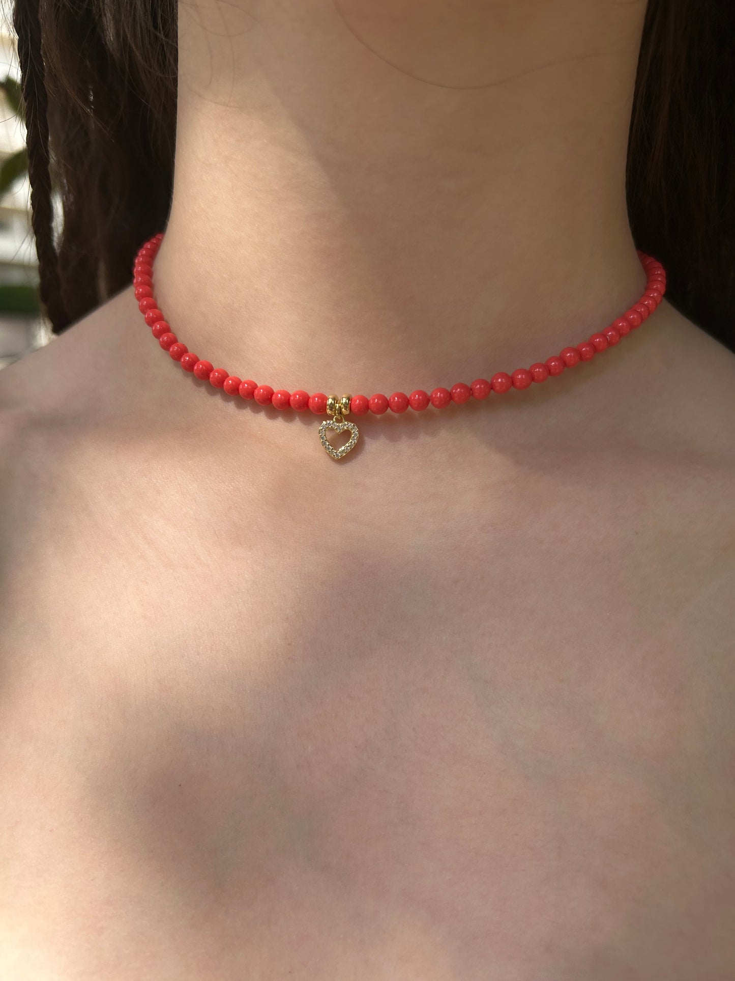Collana chocker corallo