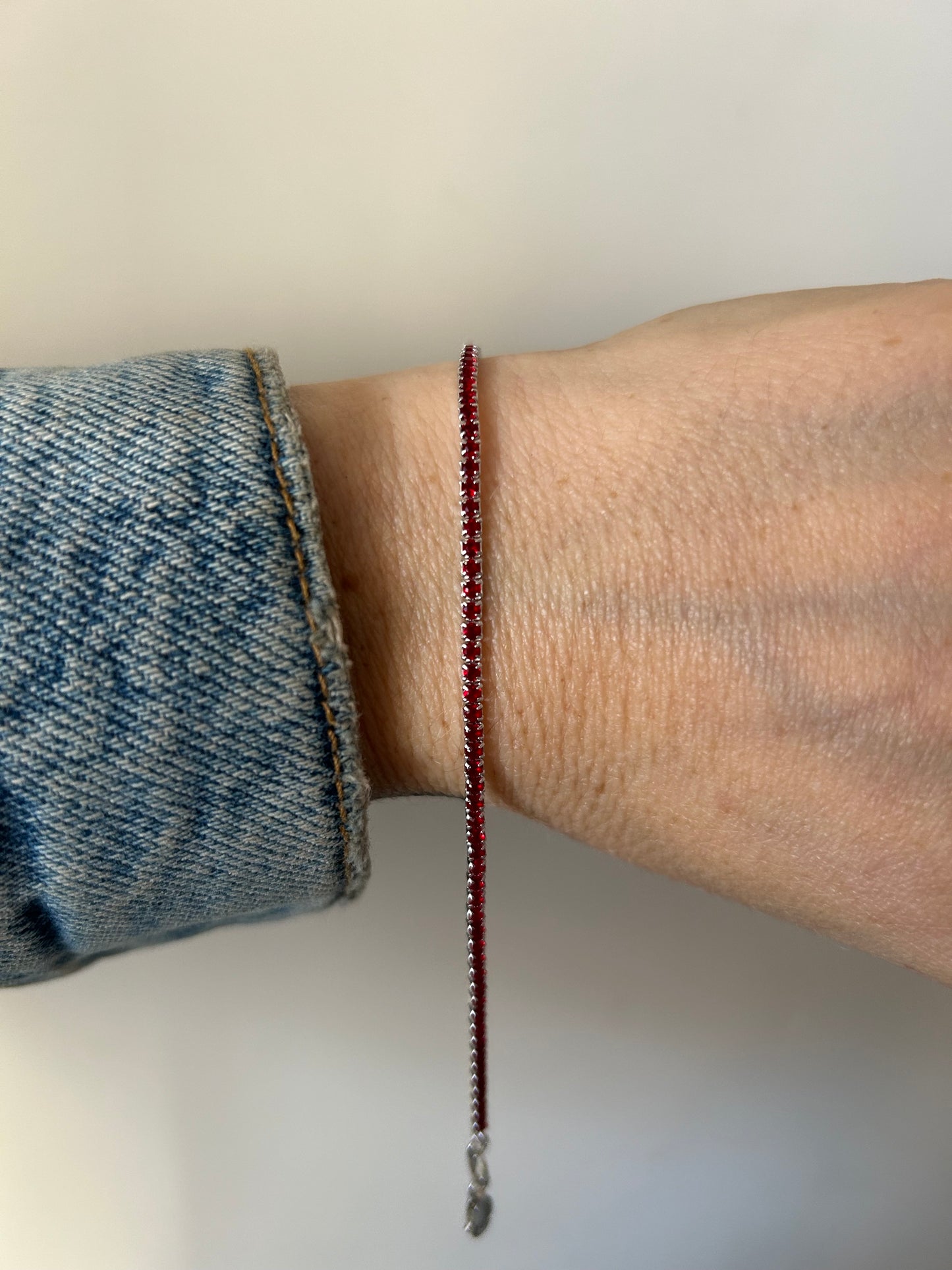 Bracciale Tennis regolabile silver