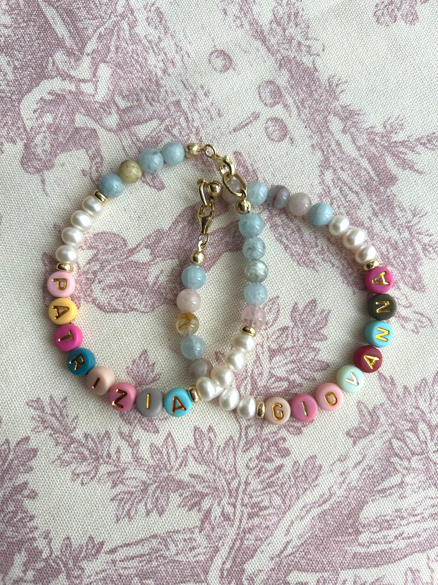 Bracciale personalizzato con Pietre e Perle