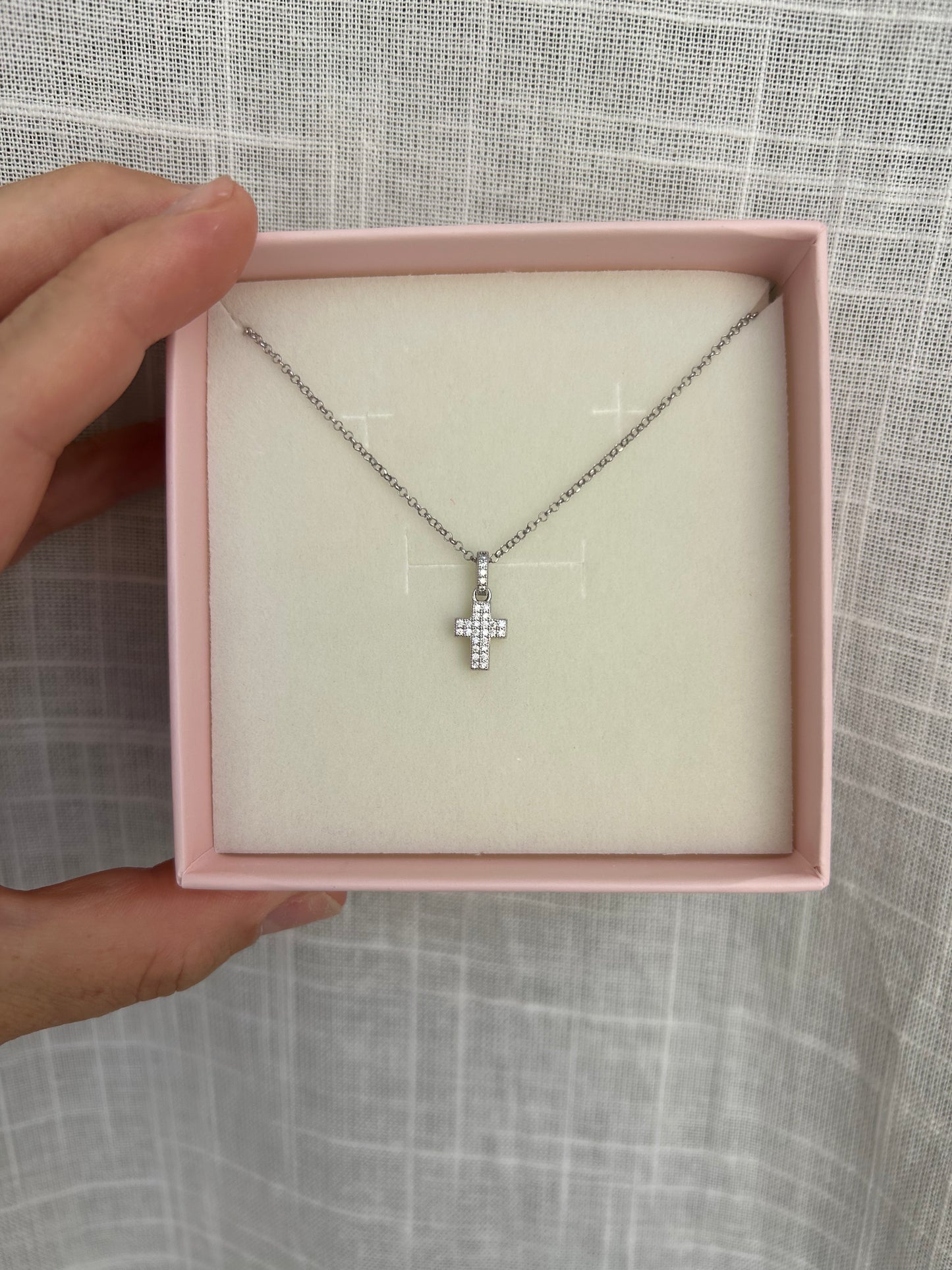 Collana Croce Salvini con Zirconi Argento 925