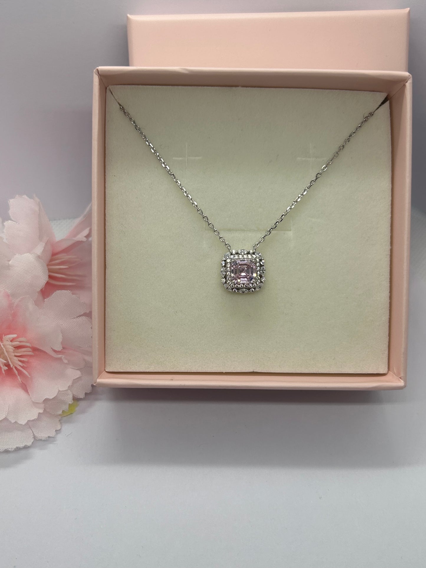 Collana Quarzo Rosa di Francia in Argento 925