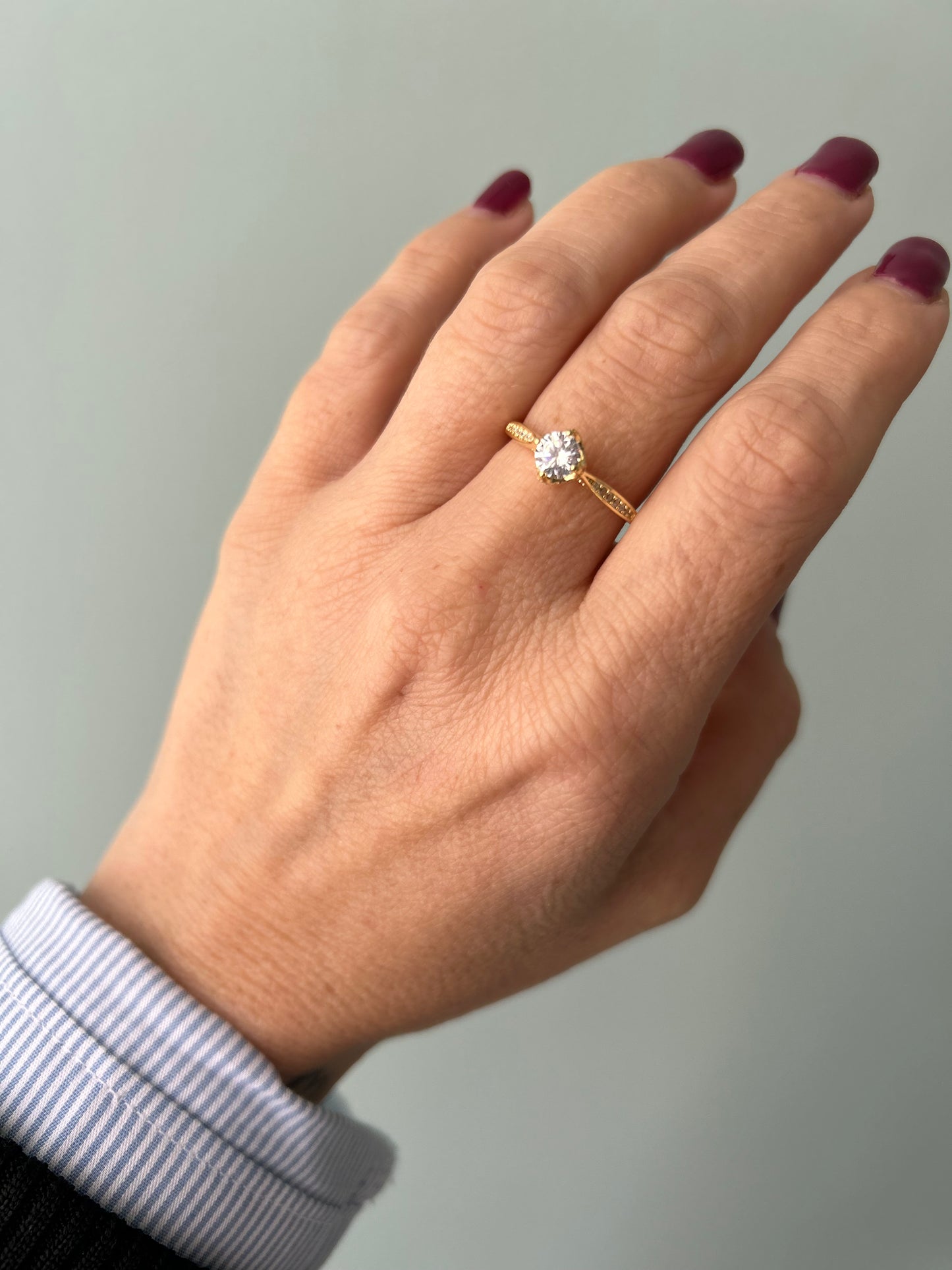 Anello solitario prestige Gold