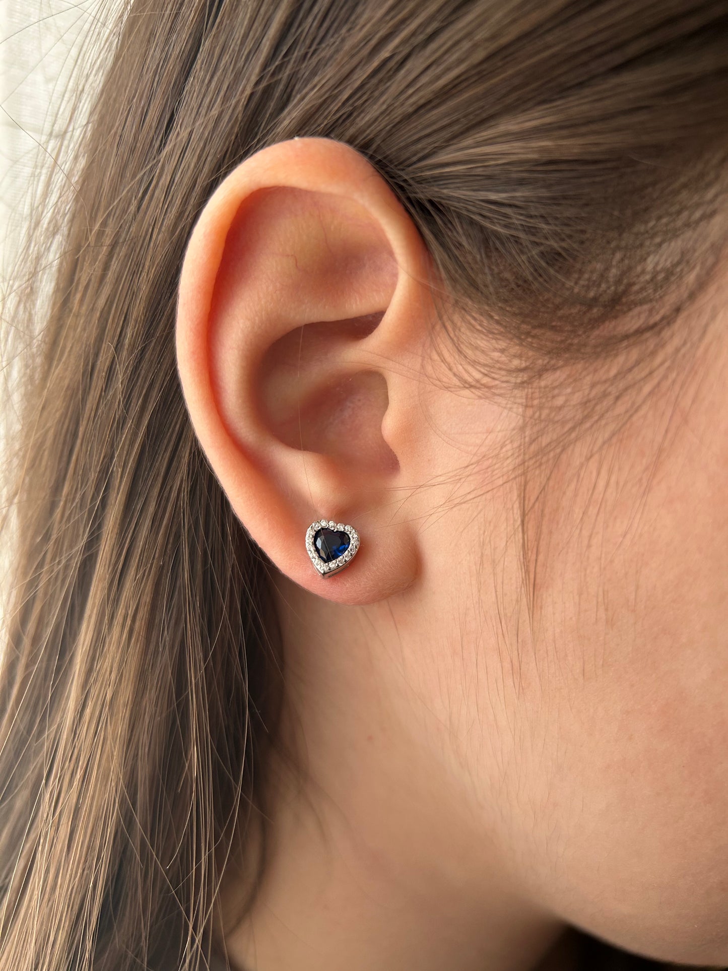Orecchini Cuore blu
