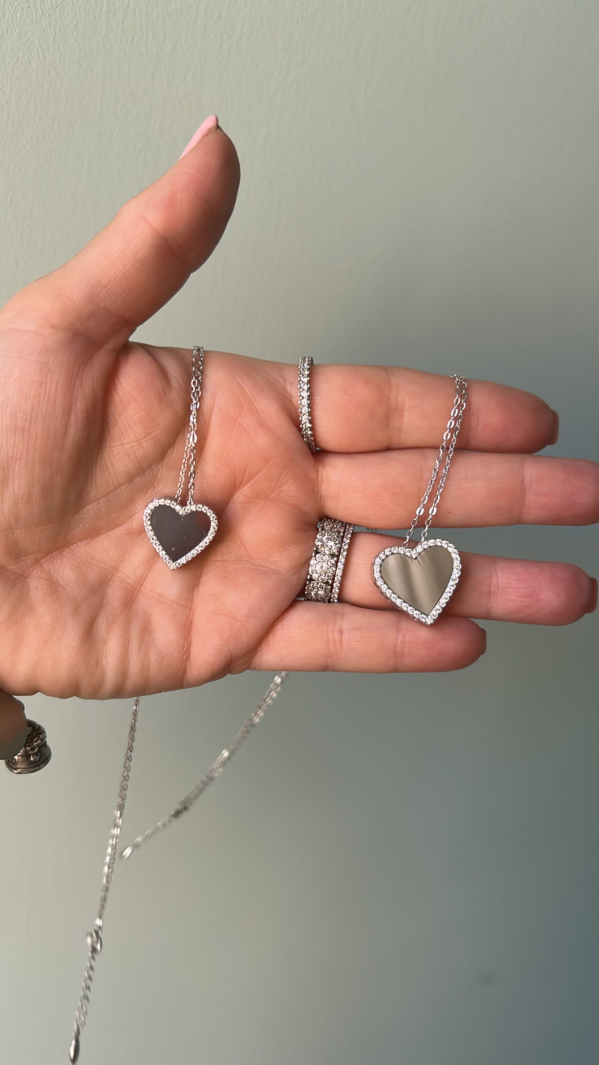 Collana cuore specchio