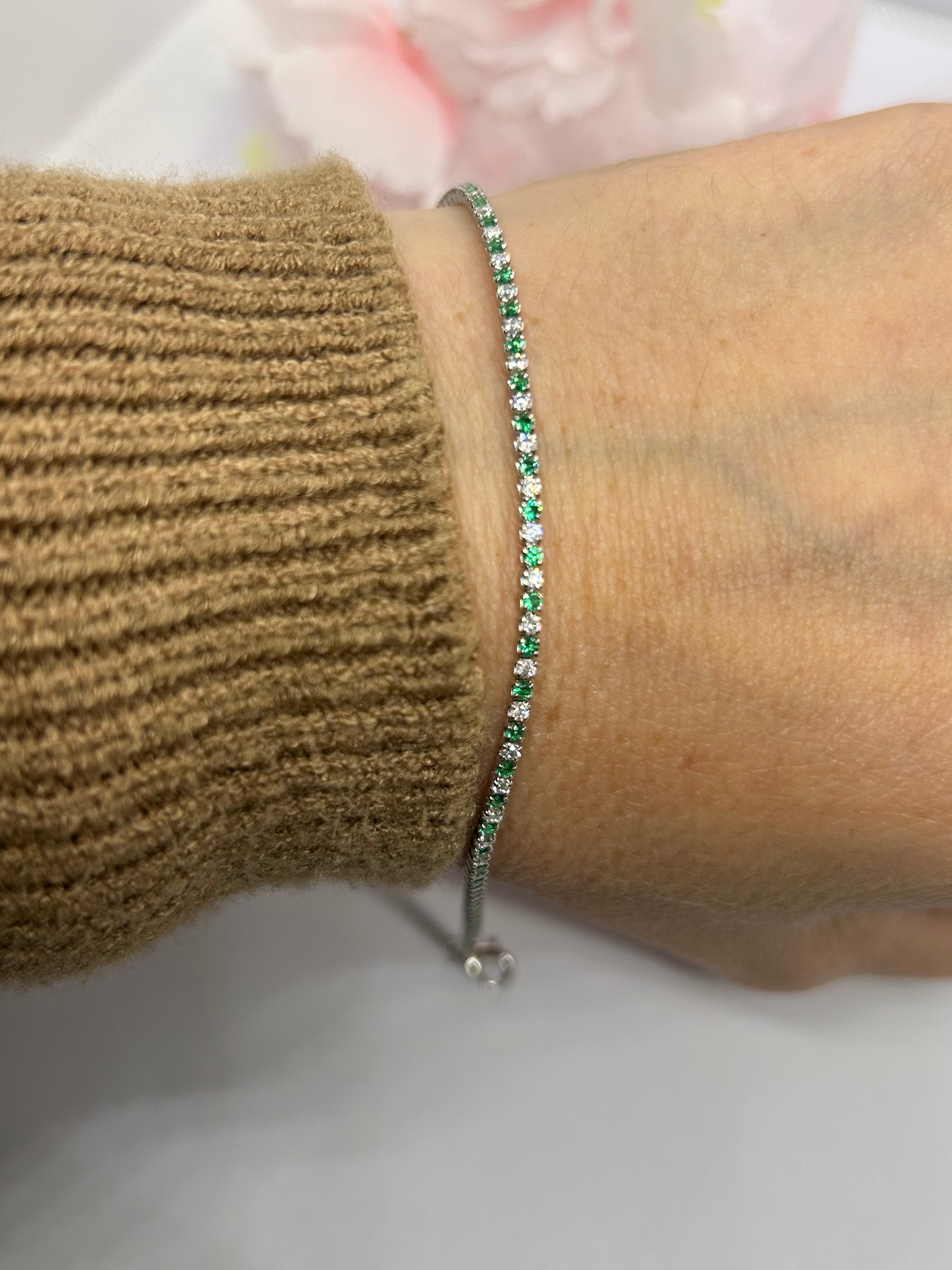 Bracciale Tennis regolabile silver