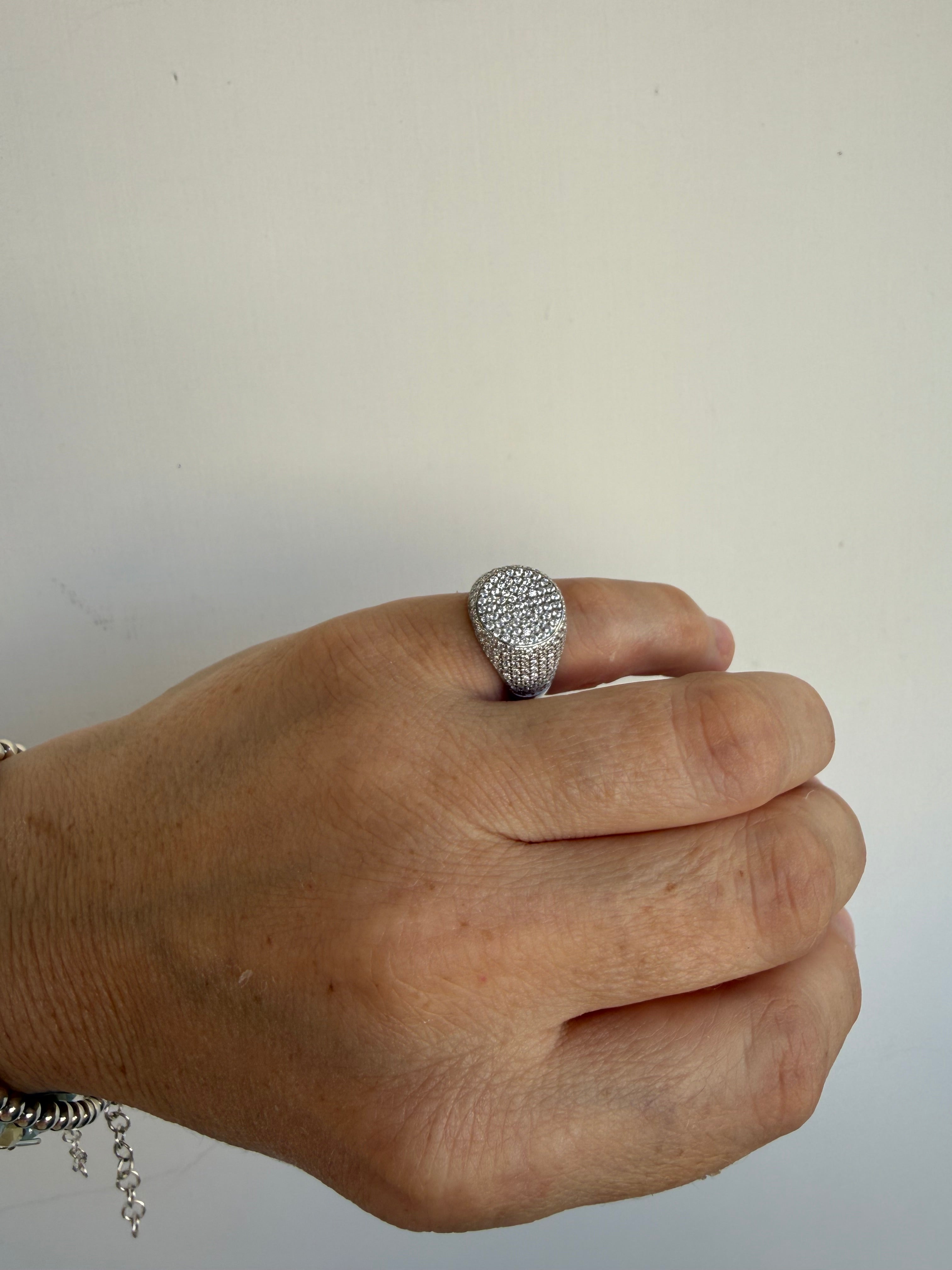 Anello Chevalier Pavé - argento925