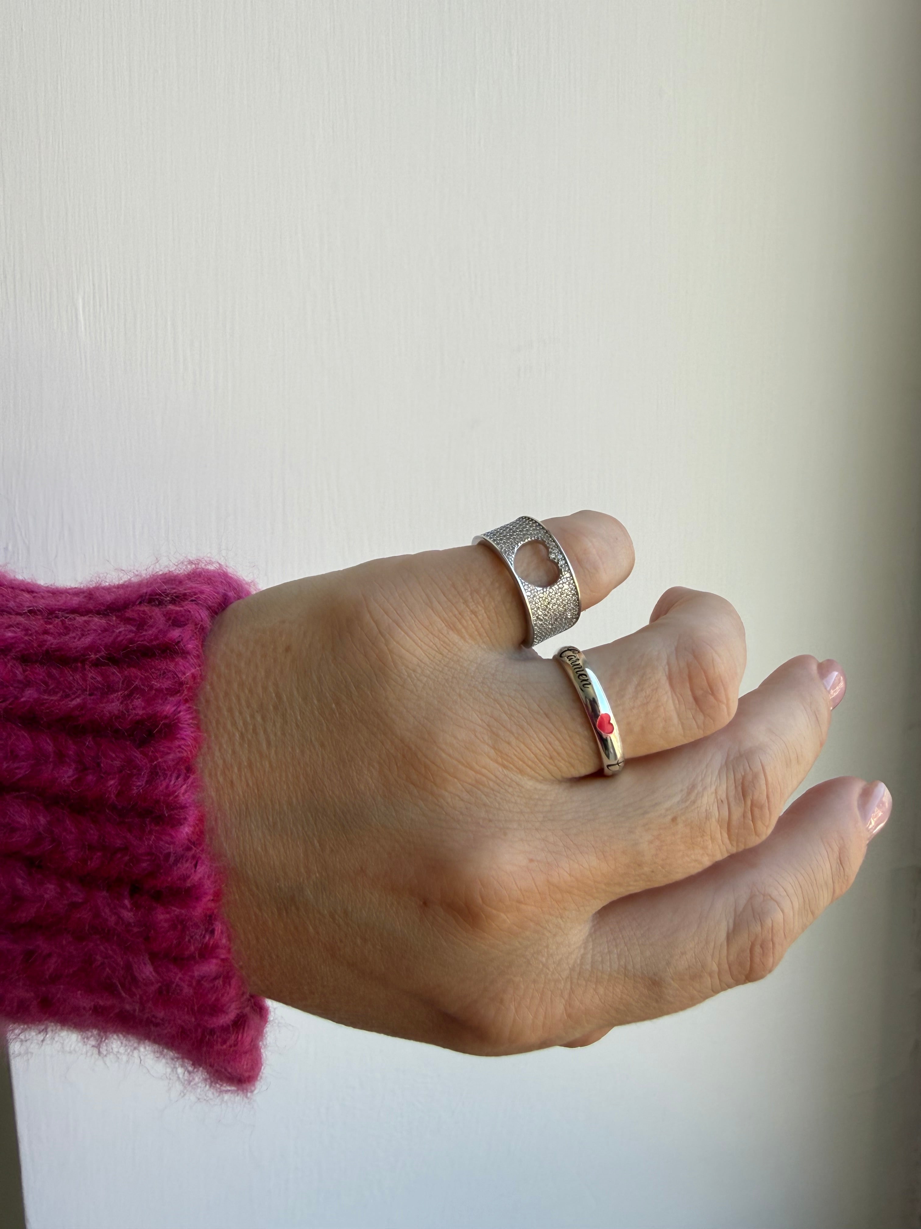 Anello Fedina Legami in Argento 925 Personalizzabile con Incisione