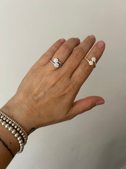 Anello Magic Contrarie Regolabile Argento 925 e Zirconi