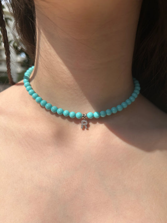 Collana chocker turchese