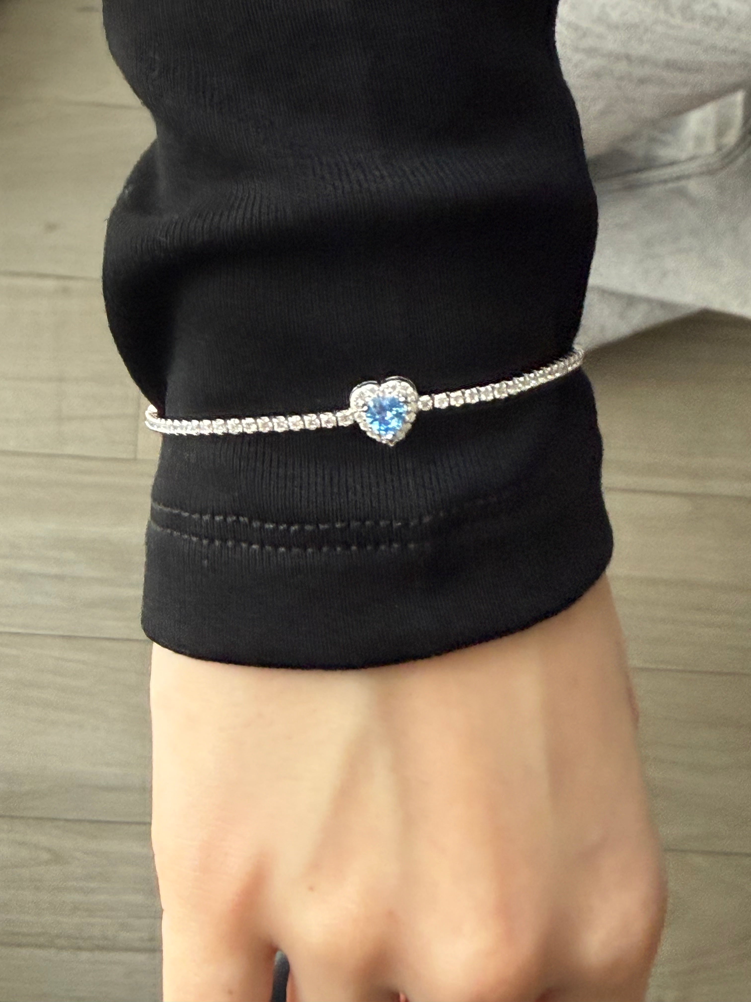 Bracciale Tennis Cuore Argento 925