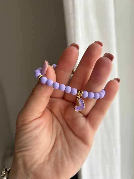 Bracciale heart violet