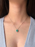 Collana Paraiba in Argento 925 con Zirconi Bianchi