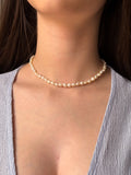 Collana Perline di fiume naturali - argento 925