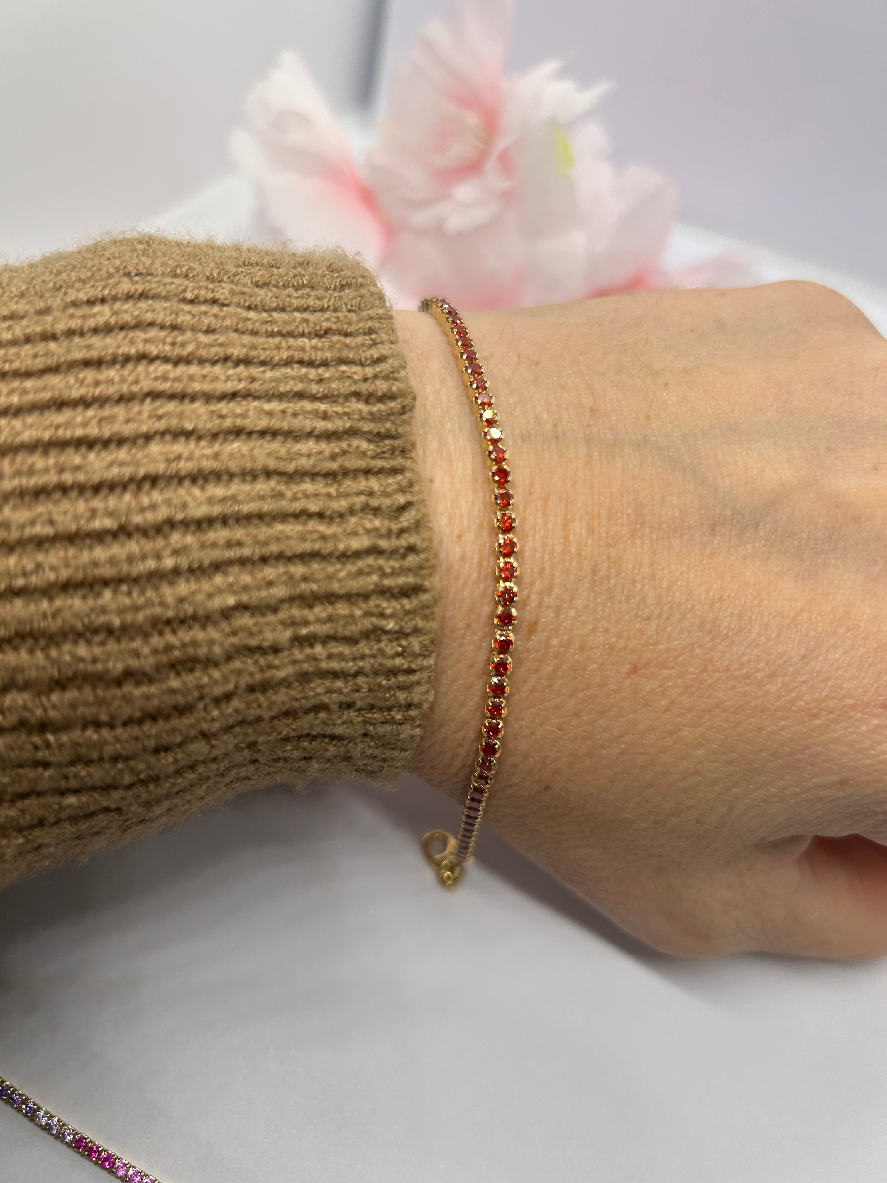 Bracciale Tennis regolabile Gold