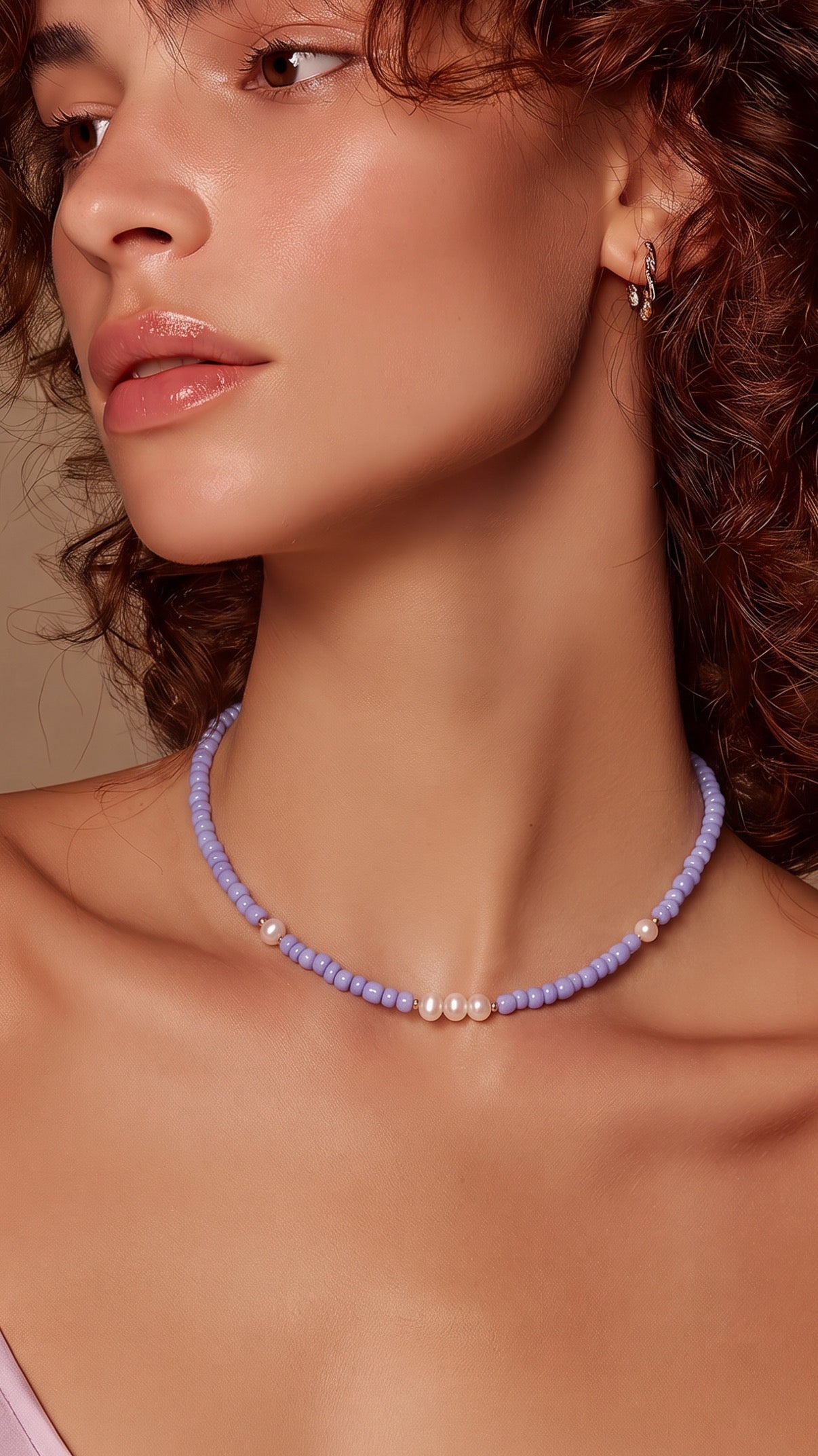 Collana Chocker Rocaille e perle di fiume - Argento 925