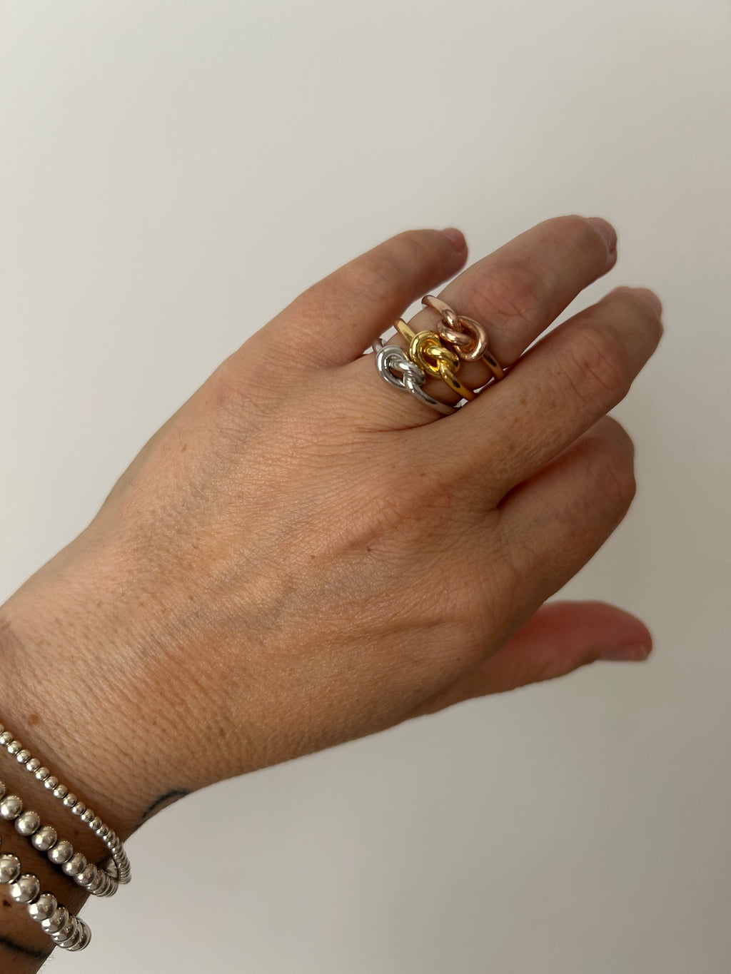Anello Nodo Regolabile Argento 925 - Simbolo di Legame