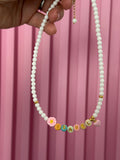 Collana Isabel – Perline Bianco Opaco & Argento 925 Gold | Personalizzabile