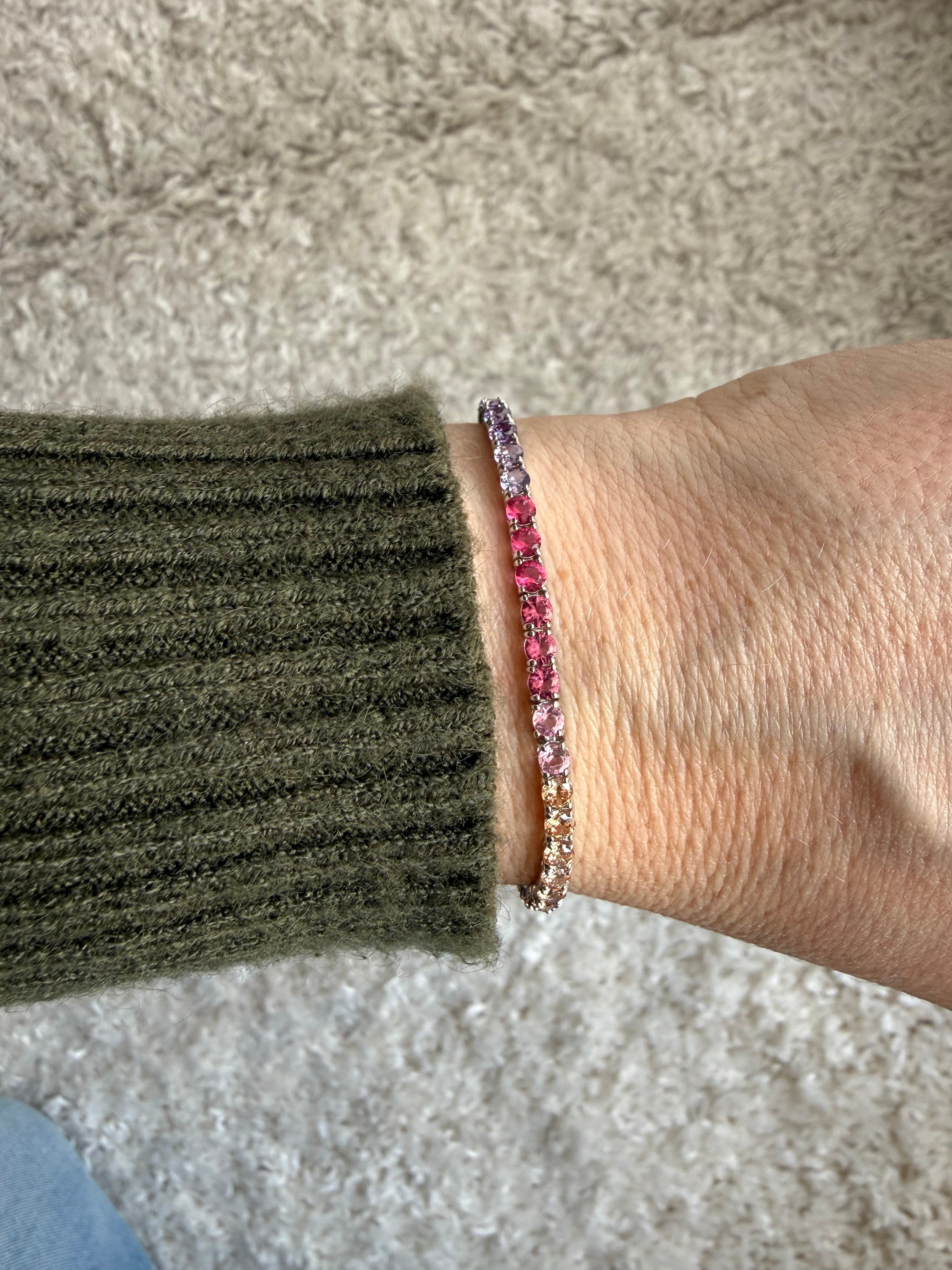 Bracciale Tennis Rainbow Argento 925