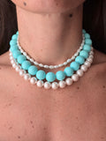 Collana Bold in Pasta di Turchese e Argento 925