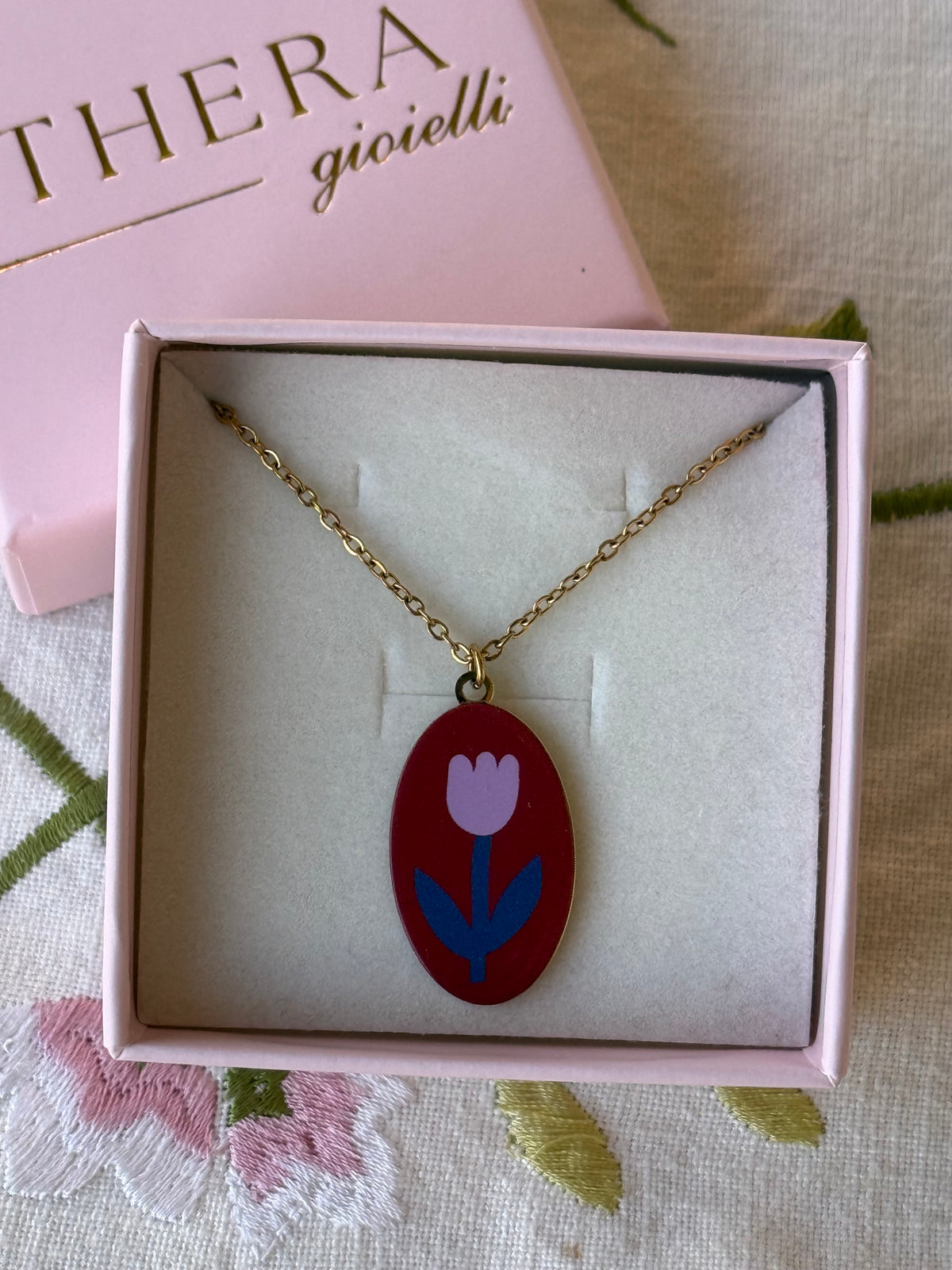 Collana con ciondolo Tulipano