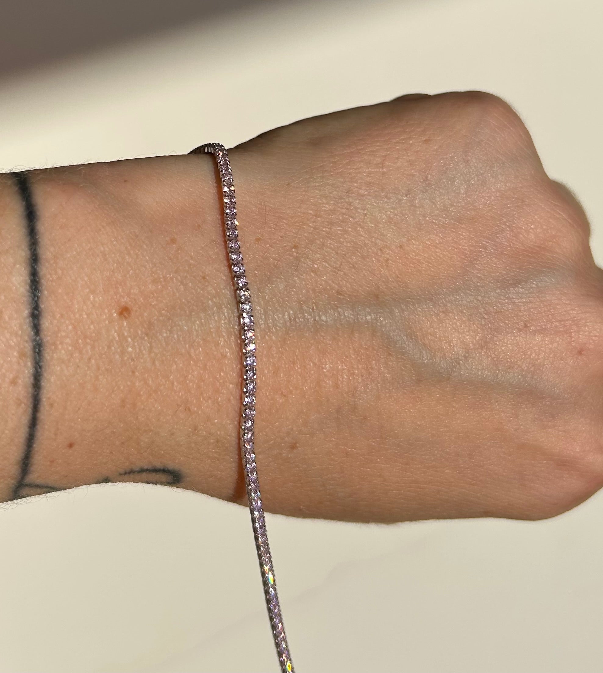 Bracciale Tennis regolabile silver