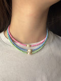 Collana Rocaille Pastel e Perla di Fiume