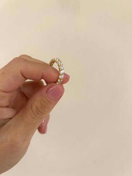 Anello Veretta Prestige in Argento 925 e Zirconi Bianchi