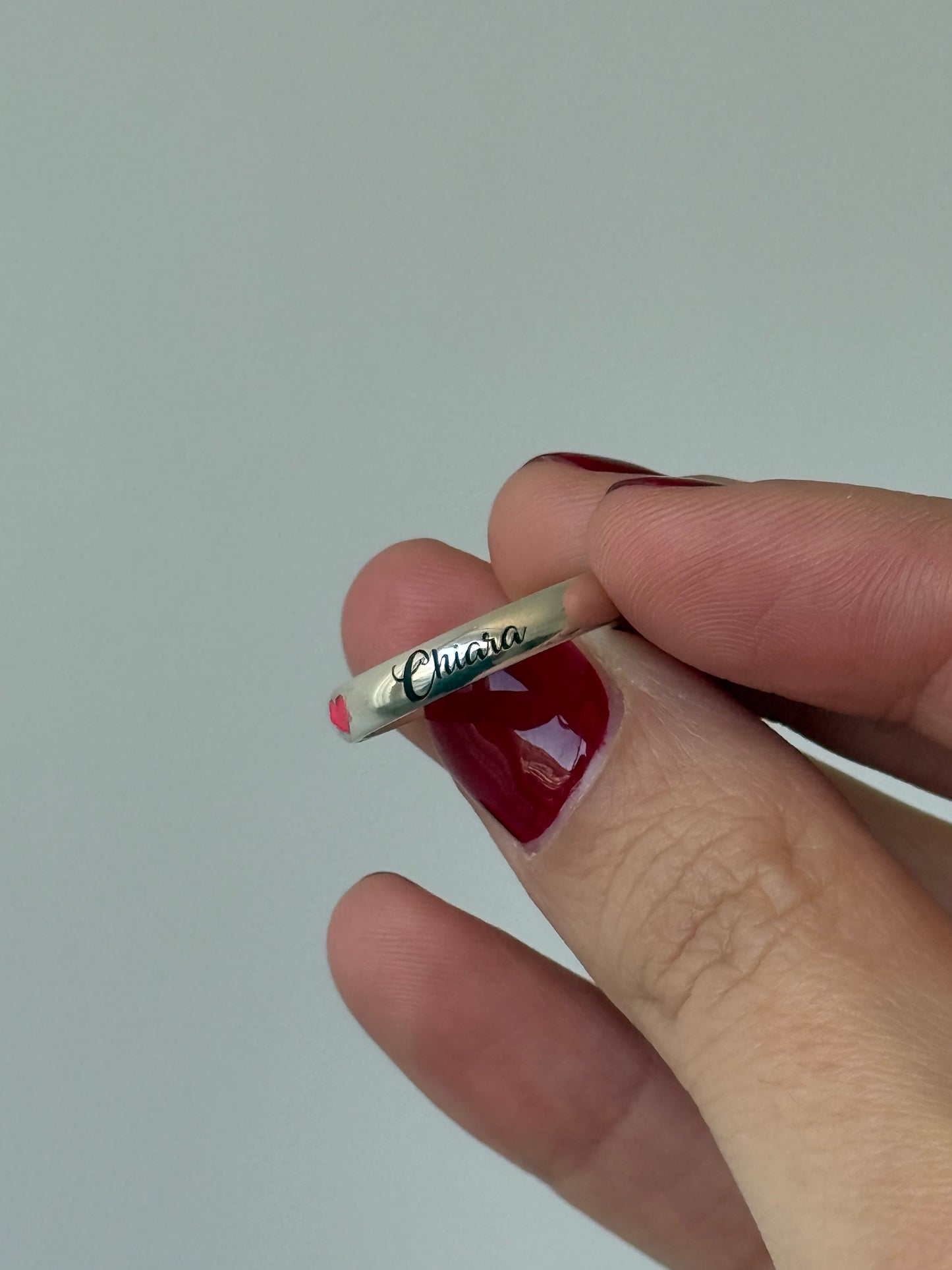 Anello Fedina Legami in Argento 925 Personalizzabile con Incisione