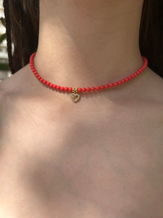 Collana chocker corallo