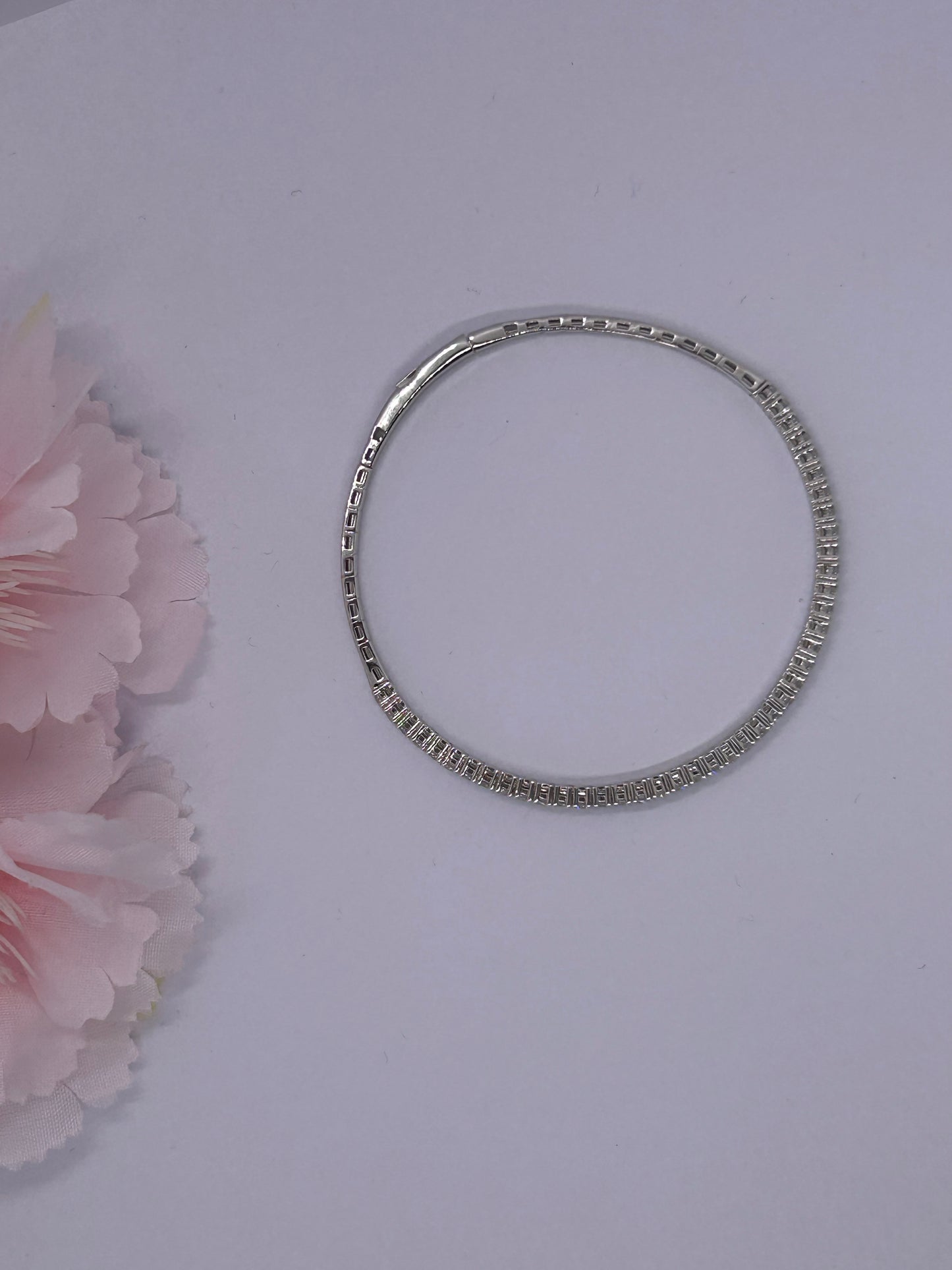 Bracciale Semirigido Tennis Argento 925 e Zirconi Bianchi