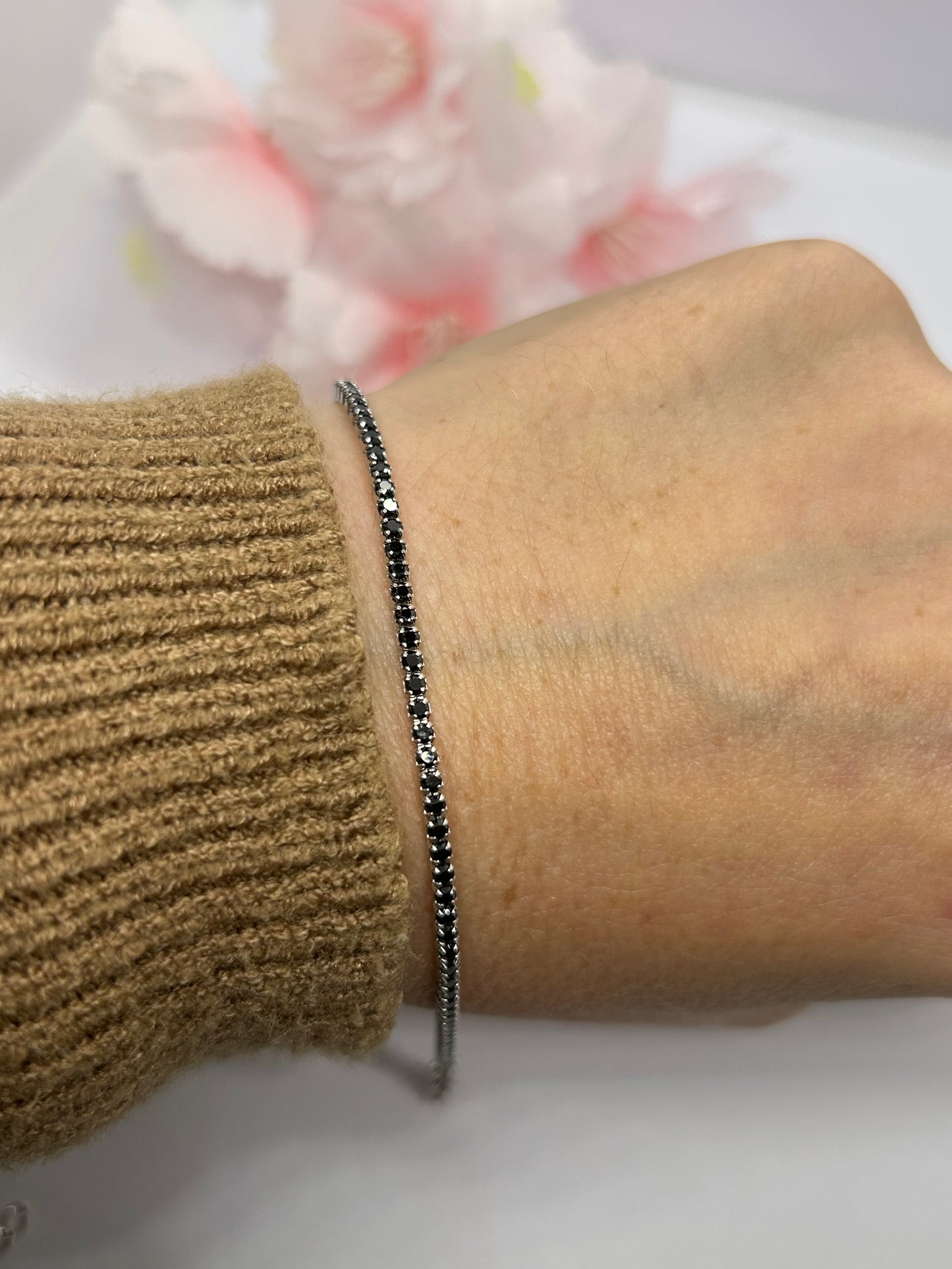 Bracciale Tennis regolabile silver