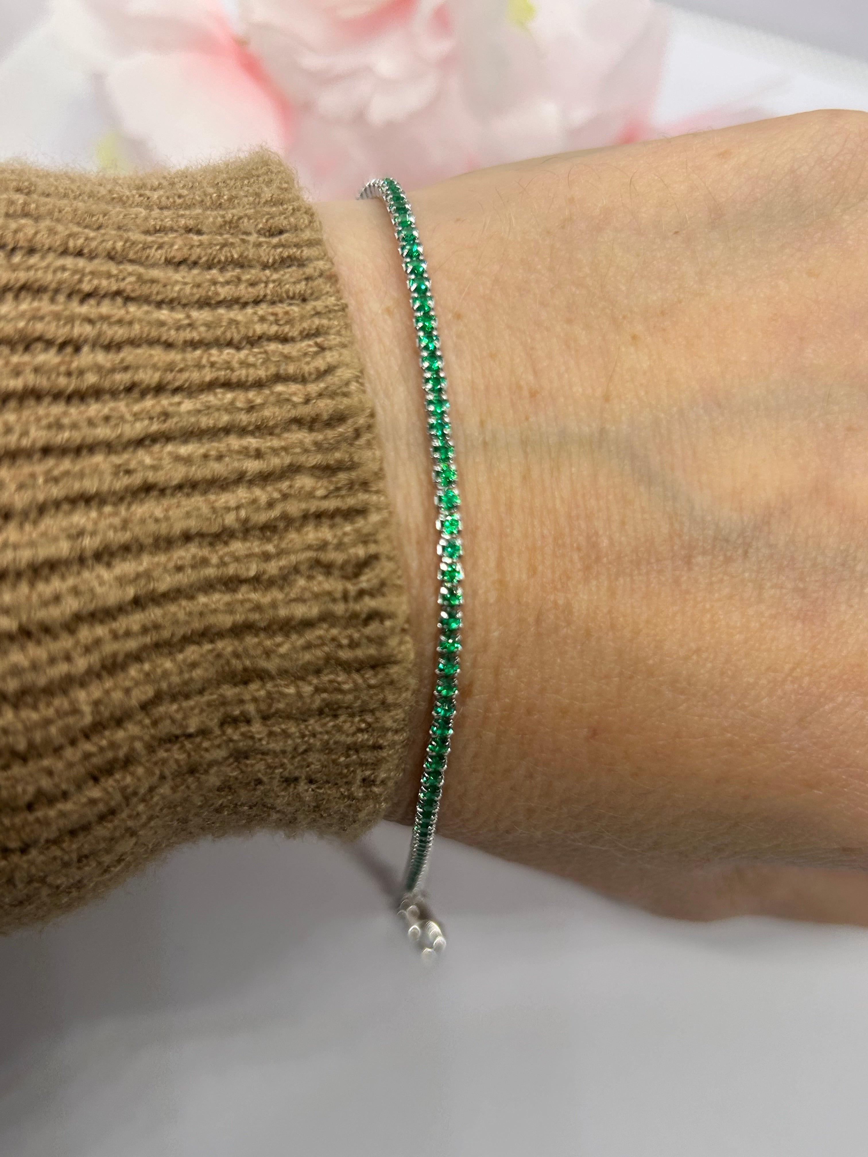 Bracciale Tennis regolabile silver