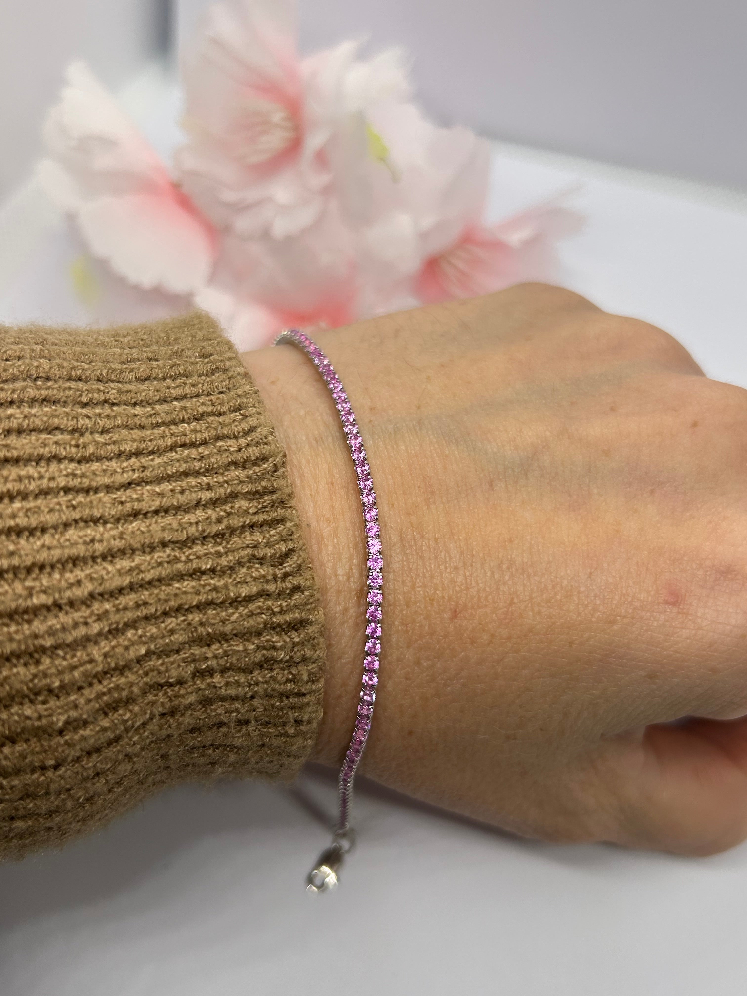 Bracciale Tennis regolabile silver