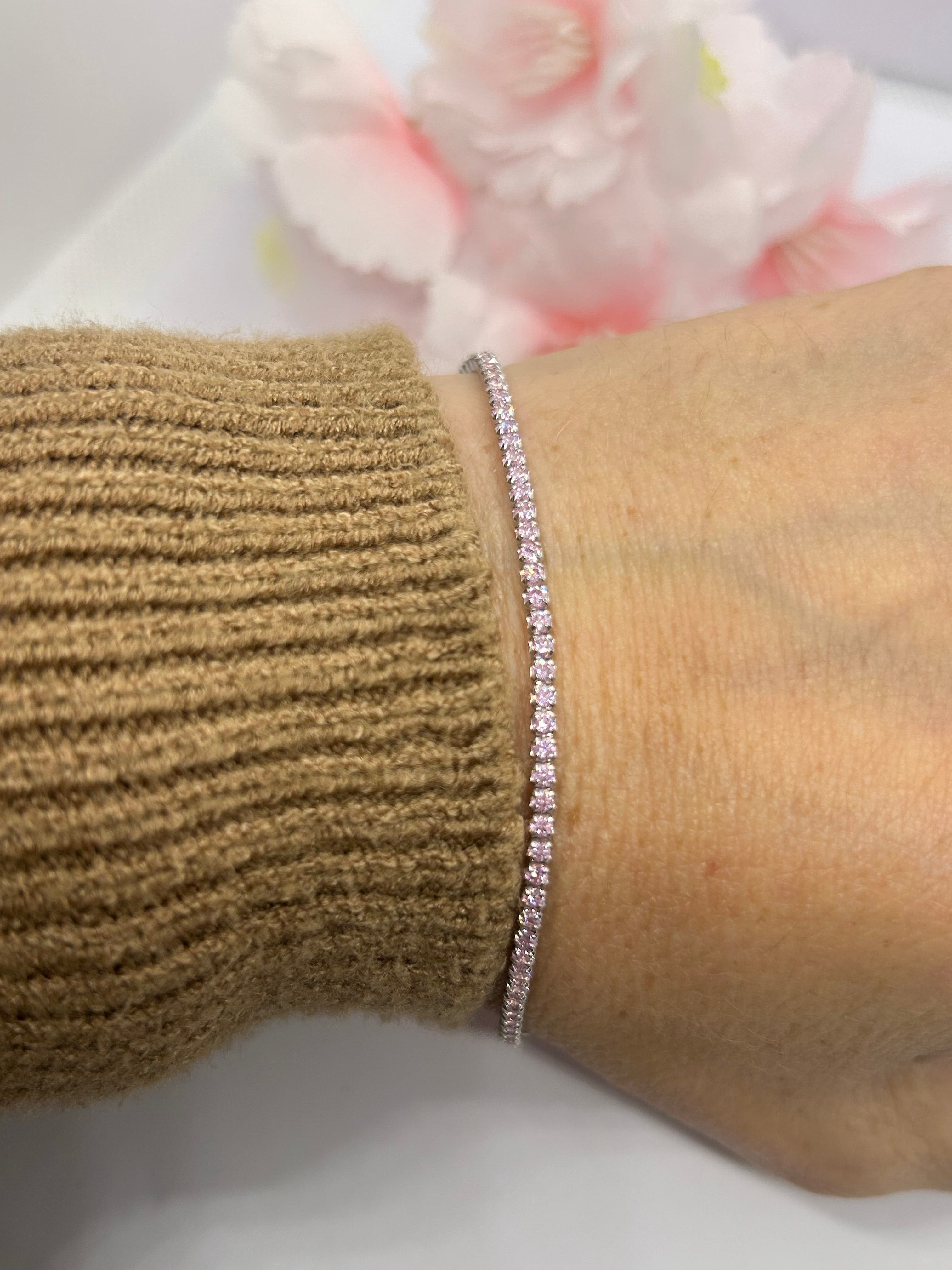 Bracciale Tennis regolabile silver