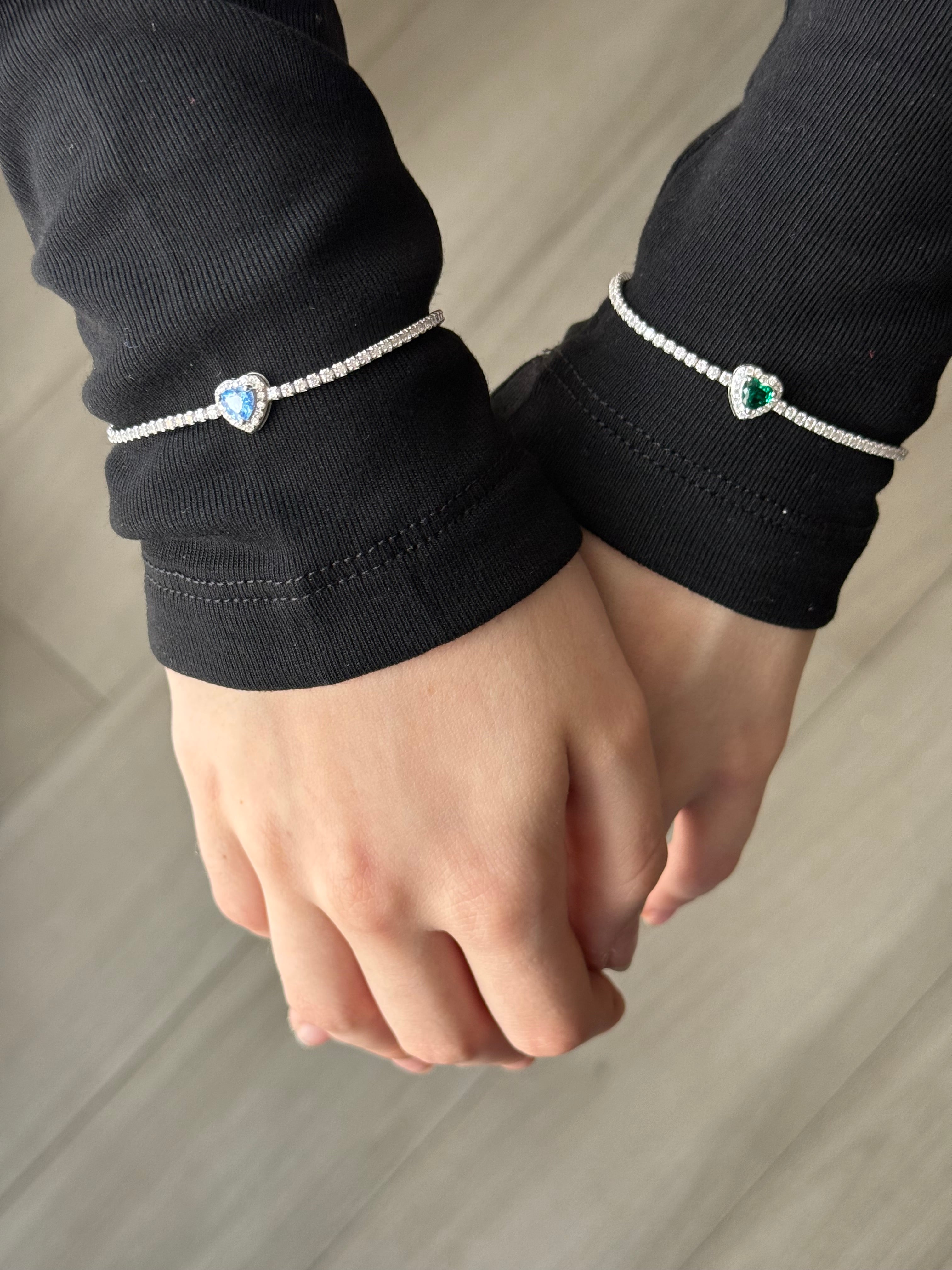 Bracciale Tennis Cuore Argento 925