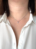 Collana con Palline in Argento 925 e Lettera Personalizzata
