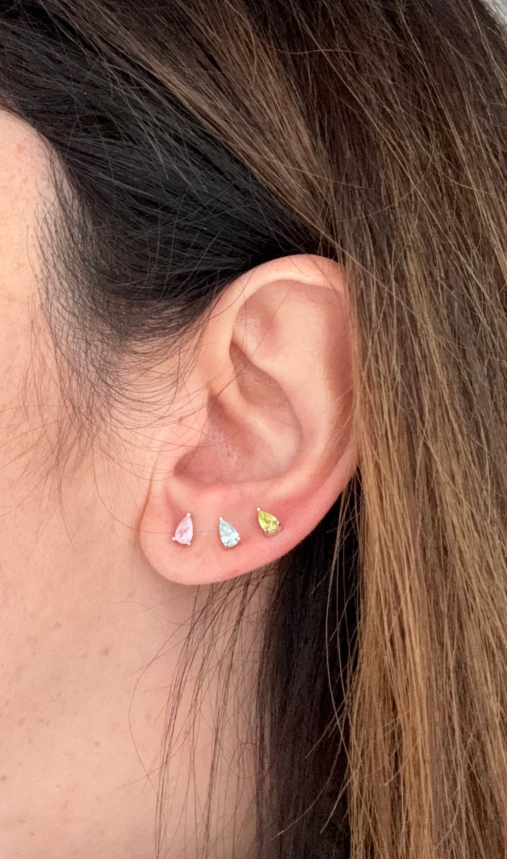 Orecchini Gocce Pastel in Argento 925