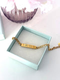 Bracciale Acciaio Catena Groumette con Piastra Personalizzabile