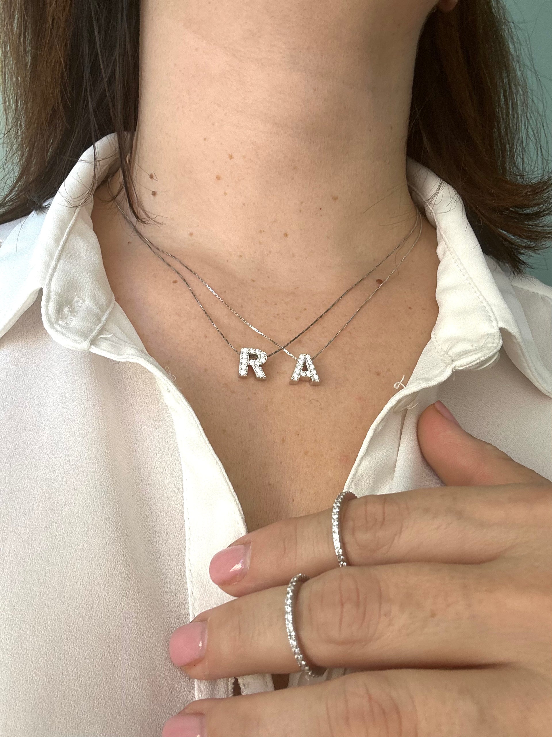 Orphelia Con Catena Damen-Trailer 925 Argento Rodiato Bianco Taglio