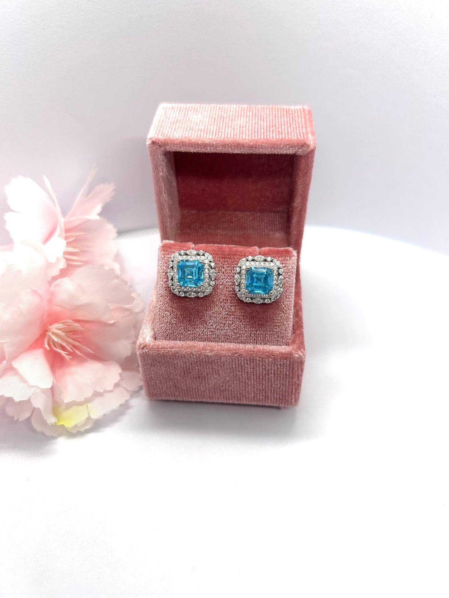 Orecchini Quarzo acquamarina