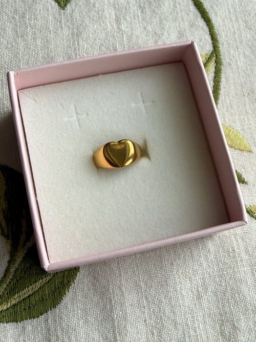 Anello cuore mignolo - personalizzabile acciaio