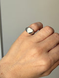 Anello cuore mignolo - personalizzabile acciaio