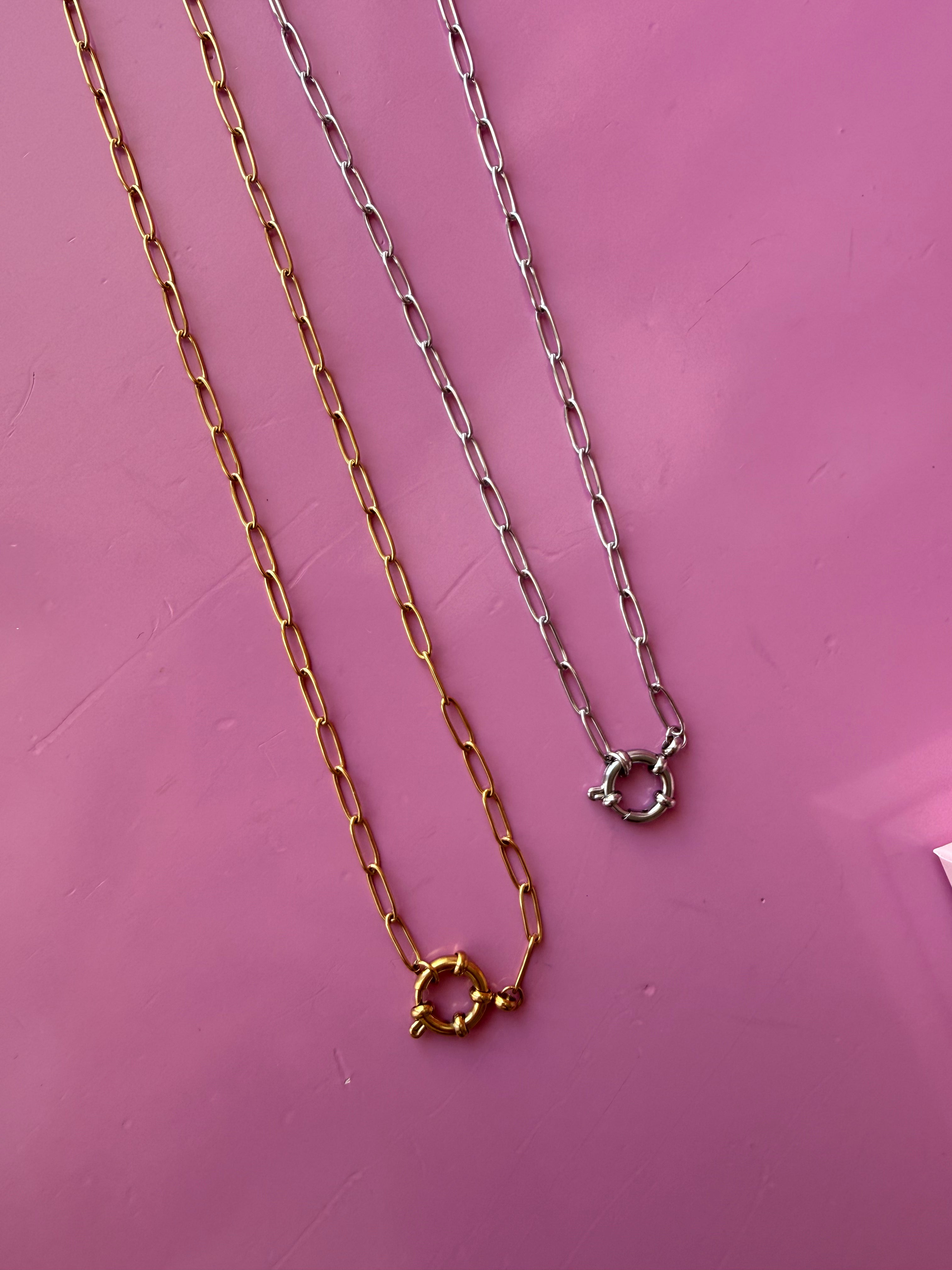 Collana catena allungata e timone