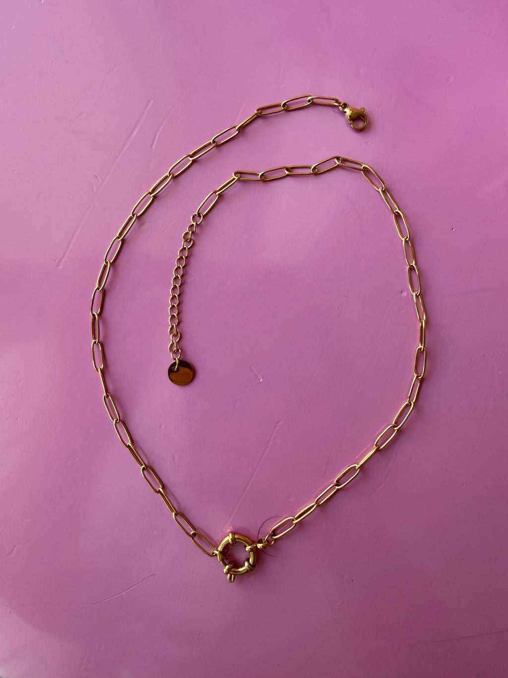 Collana catena allungata e timone