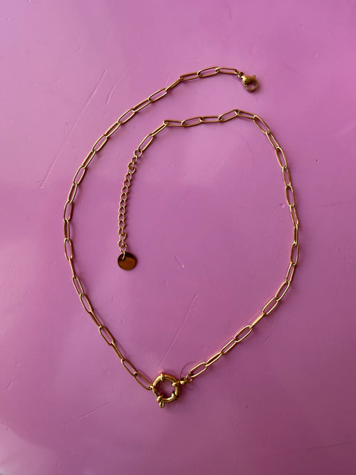 Collana catena allungata e timone