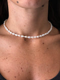 Collana Perline di fiume naturali - argento 925